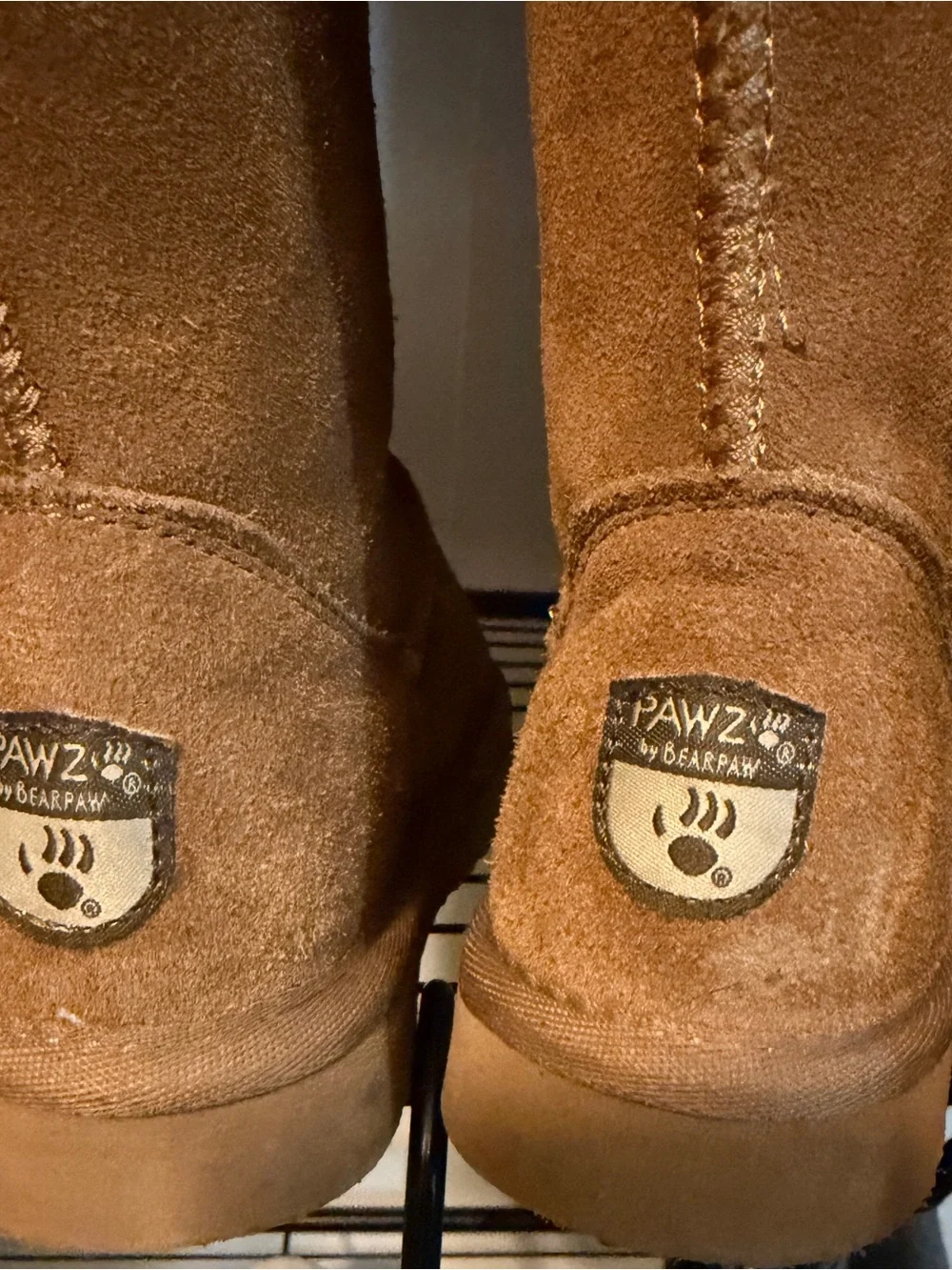 BearPaw Kids Brown Suede Shearling Lined Boots